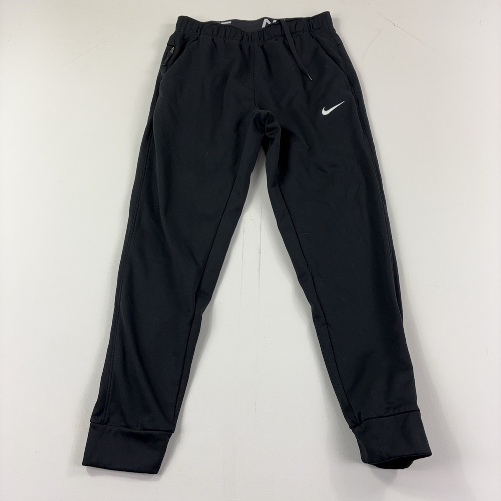 Nike Therma-FIT Sweatpants Mens Small Black Fleece Joggers Zip Pocket DQ5405-010